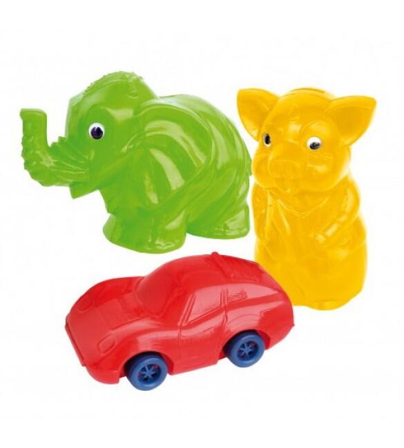 Rotaļlieta vannai-krājkase PIG/ELEPHANT/CAR (NINA 00123)