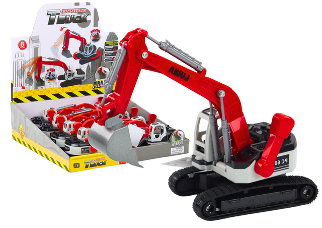 LEAN TOYS Kāpurķēžu ekskavators ar metāla