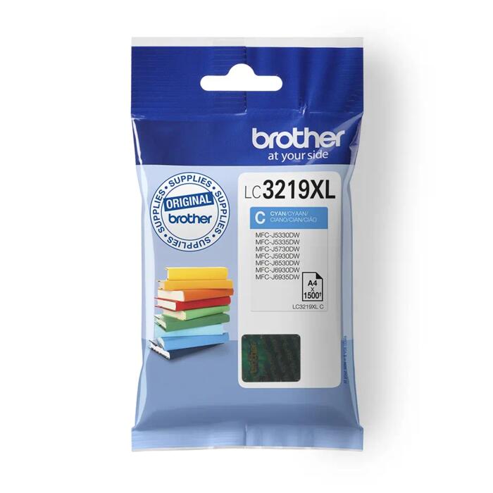 Brother LC-3219XLC Zilās tintes kasete 1500lpp