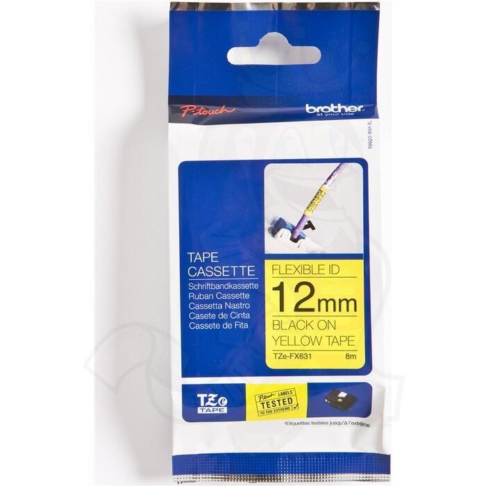 Brother TZe-FX631 uzl.lente Flexible melns