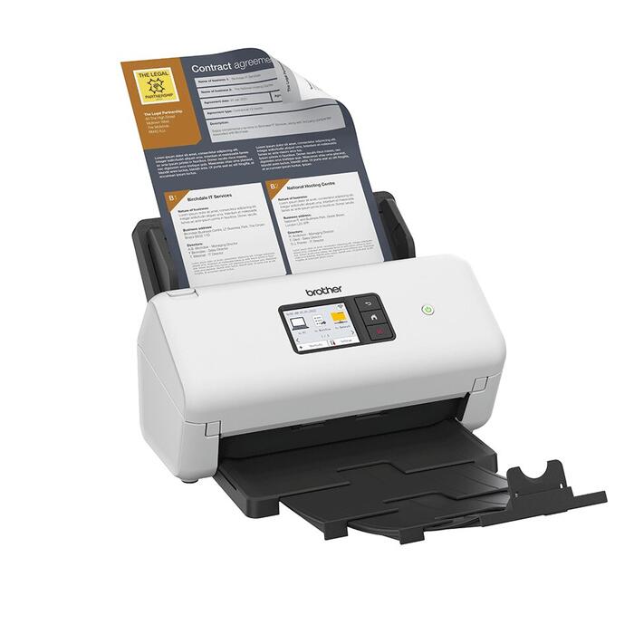 ADS-4550W Dokumentu Skeneris,Brother( LCD 7.1cm,USB,LAN/WLAN,35ppm,70ipm,1200dpi,ADF 60 lp,Duplex) (ADS4550WTC1)