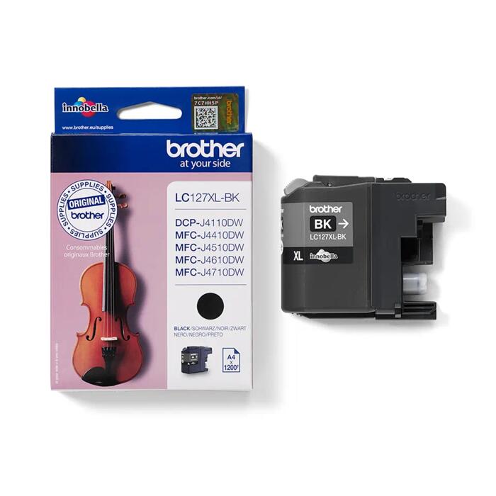 Brother LC-127XLBK melna tintes kasete  1200