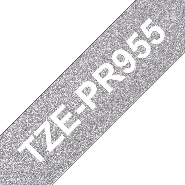 Brother TZe-PR955 uzlīmju lente balts uz