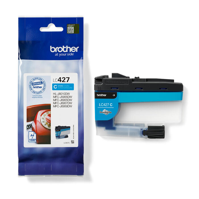 Brother LC-427C Zilās tintes kasete 1500lpp