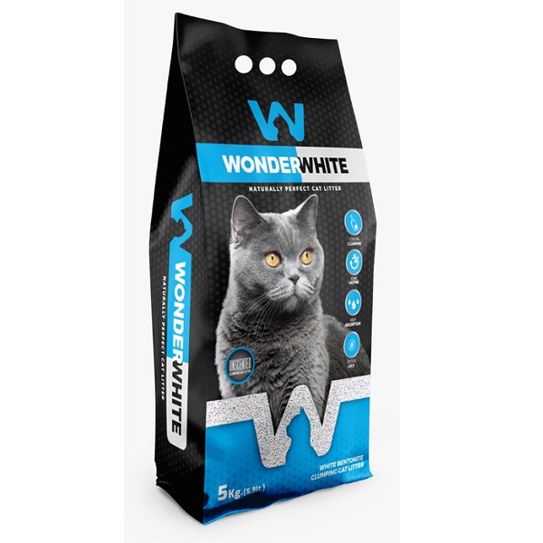 Wonder White Бентонитовый наполнитель для кошачьего туалета 5кг (8682162004359)