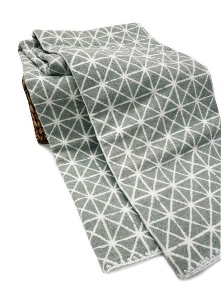 Kokvilnas sega/pleds LINES grey 140x205 cm|