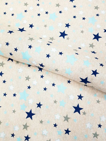Palags blue beige STARS (3591)