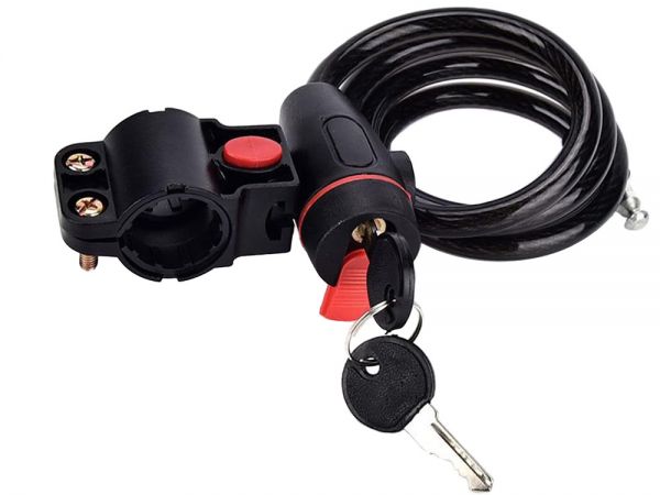 Велосипедная застежка с ключом 120см (P14551)