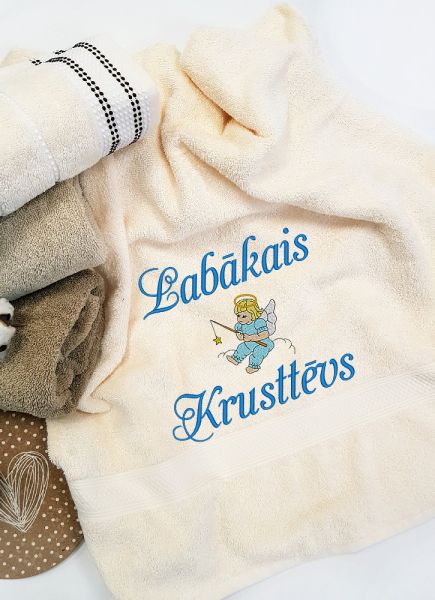 LUX frotē dvielis ar izšuvumu LABĀKAIS