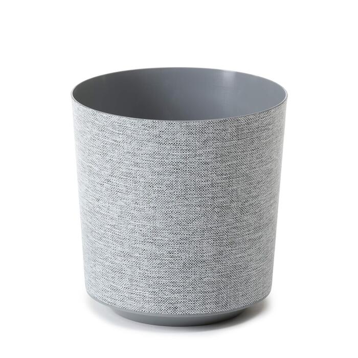 LAMELA Puķu pods Gama textil 195x201mm, 4.9L pelēks (5900119040117)