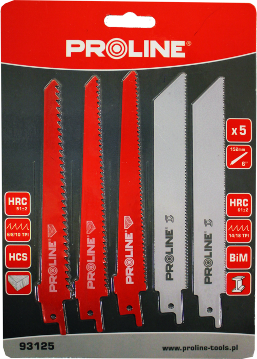 PROLINE Zobenzāģa asmens kompl. kokam, metalām