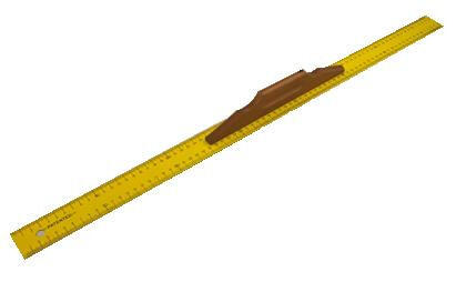 MEGA Lineāls 750mm ar koka rokturi (5903755210777)