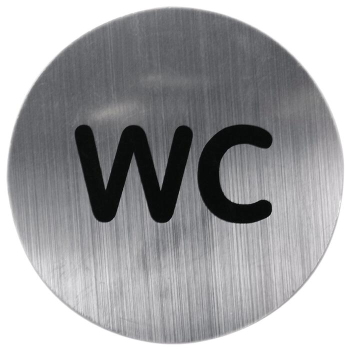 RIDDER Durvju zīme pašlīmējoša WC, nerūs.tērauda (4006956114217)