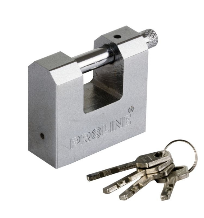 PROLINE Piekaramā slēdzene Proline stieņu 90mm 4 atslēgas (5903755242914)