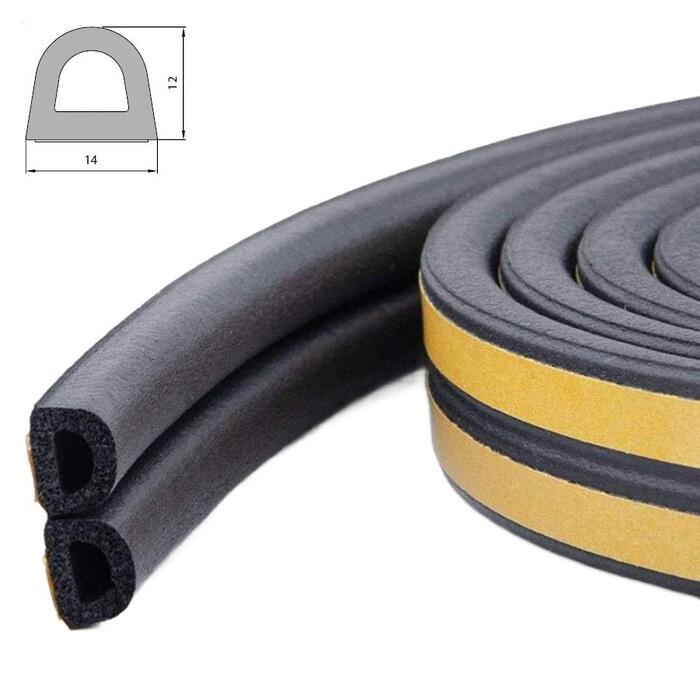 Sanok Blīvgumija dubultā D profils 12x14mm