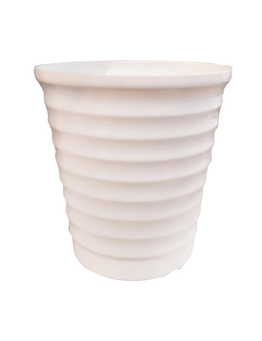 BESK Puķu pods plastmasas 35x38cm, balts (4750959098400)