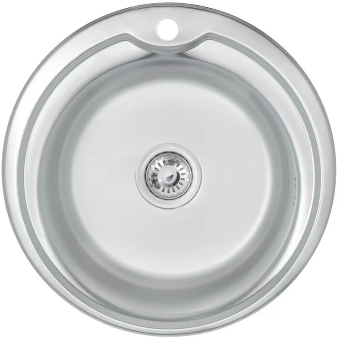 AB Izlietne virtuves AB 510X0.8MM, satīna, ar sifonu (4750959133736)