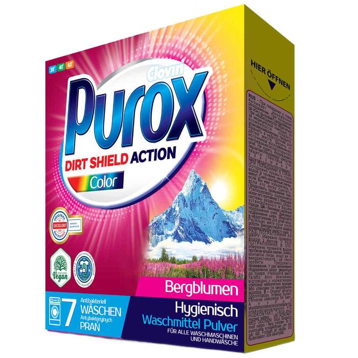 Purox Veļas pulveris Purox Color 490g