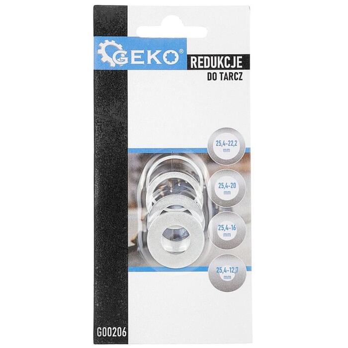 GEKO Redukciju kompl.zāģripām no 25,4 uz 22,2/20/16/12,7mm (5901477178634)