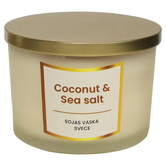 ArtFlow Svece no sojas vaska 400g, Coconut & Sea salt (4750959148891)