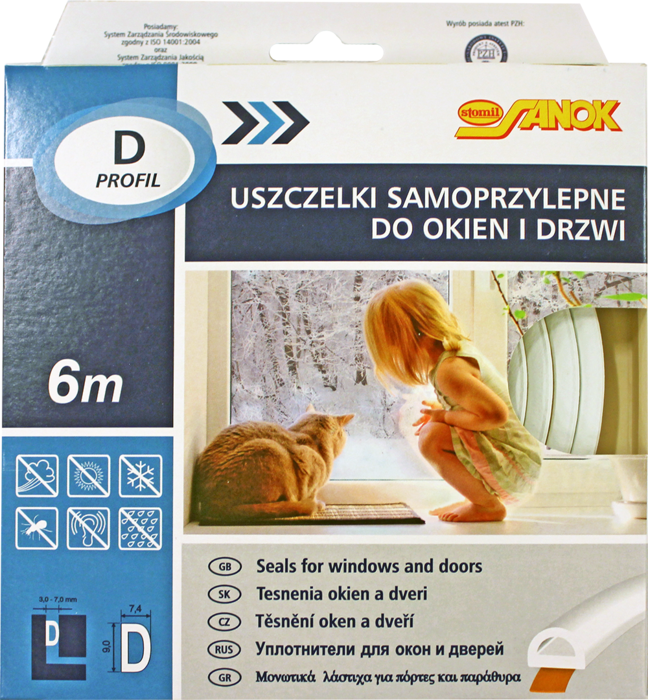 Sanok Blīvgumija blist. D profils brūns