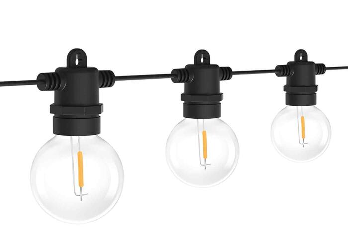 ArtFlow Dekoratīva lampu virtene, 5m gara, G40 E12x10gb, silti balta (4750959131008)