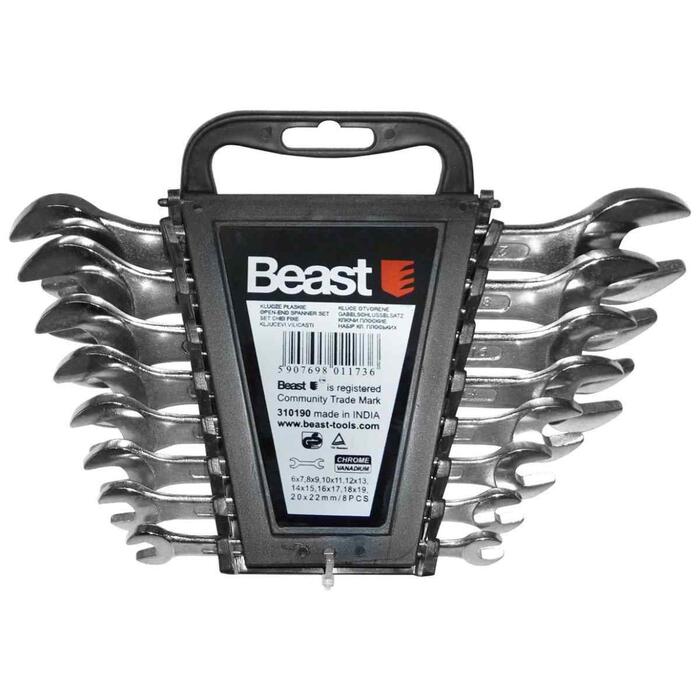 Beast Uzgriežņu atslēgu kompl. CV 6-22mm 8gab (5907698011736)