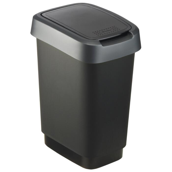 Rotho Atkrit.konteiners 10L Twist, melns/t