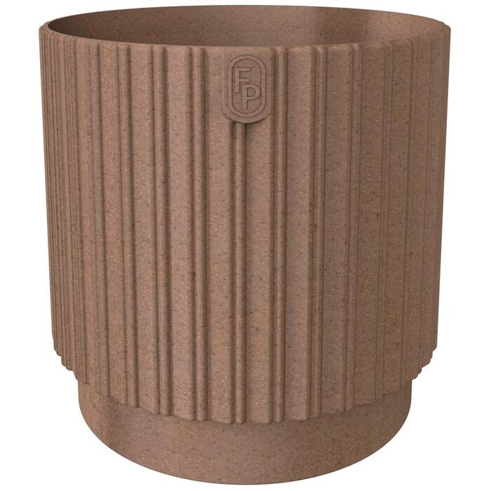 FORM PLASTIC Puķu pods Mika Cyli 26cm, Eco Wood brūns (5907474371023)