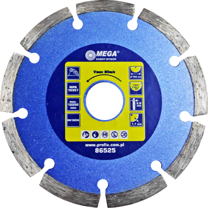 MEGA Dimanta disks BSG 125x22mm betonam