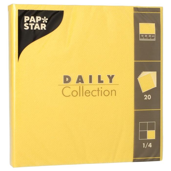 PAPSTAR Salvetes 3-kārt.20gb dzeltenas (4002911487501)