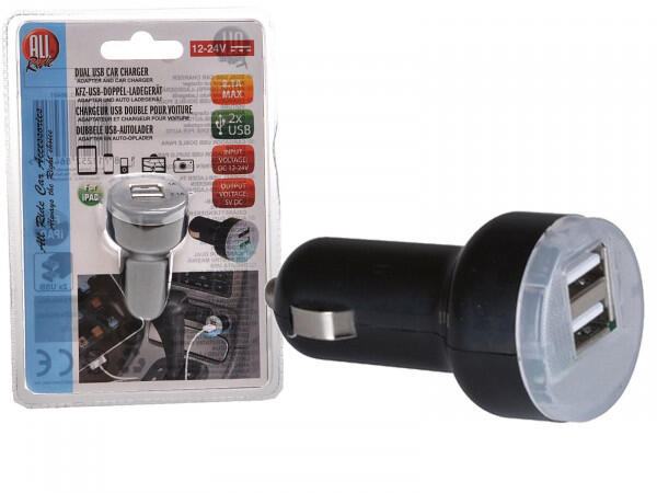 All Ride Auto USB dubultā automašīnas lādētājs 2.1A (8711252864815)