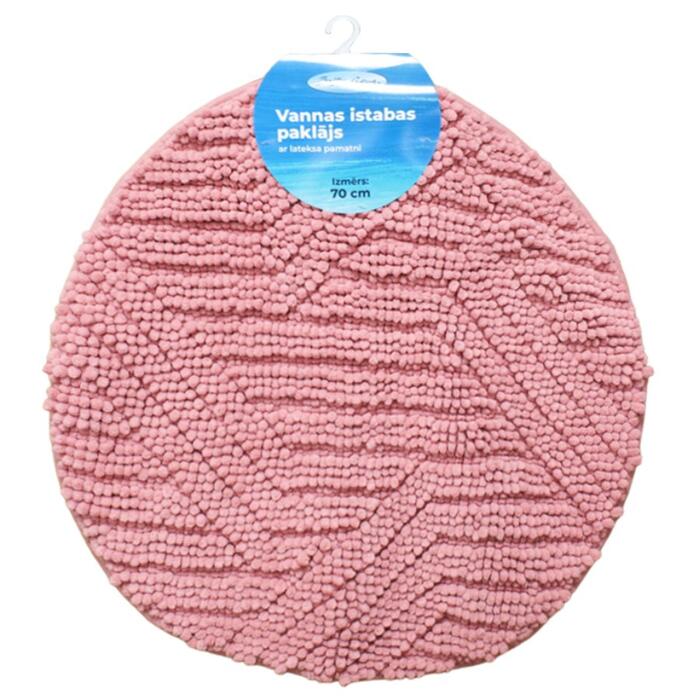 Baltic Aqua Vannas istabas paklājiņš D70cm Square, rozā (4750959154281)