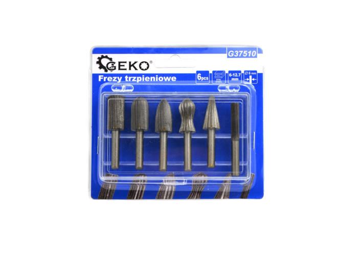 GEKO Frēze metālam 6gb 6-12.7mm kāts 6mm (5901477160554)