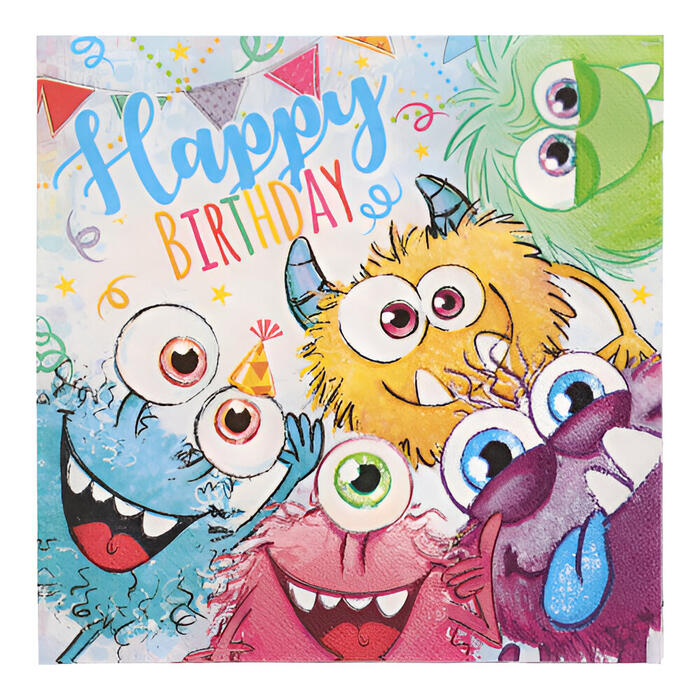 PAPSTAR Salvetes Funny Monsters 33x33cm 3-kārt