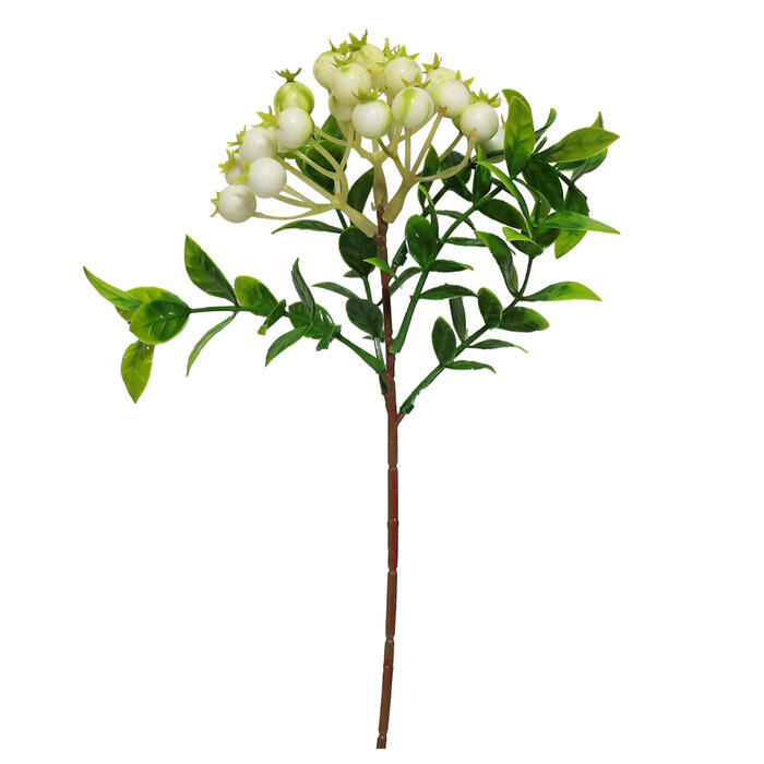BESK Dekoratīvās odziņas ķekarā 33cm, baltas (4750959144664)