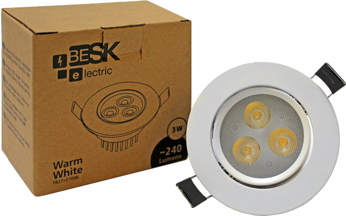 BESK Ieb. lampa LED 3W (4750959052075)