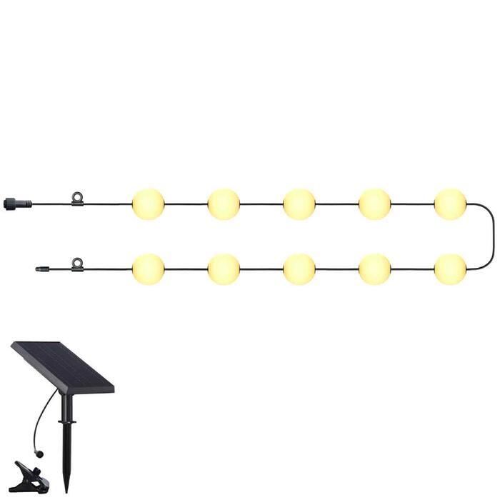 ArtFlow Dekor. lampu virtene solārā, 1Wx10, ar taimeri, 7.74m gara (4750959140499)