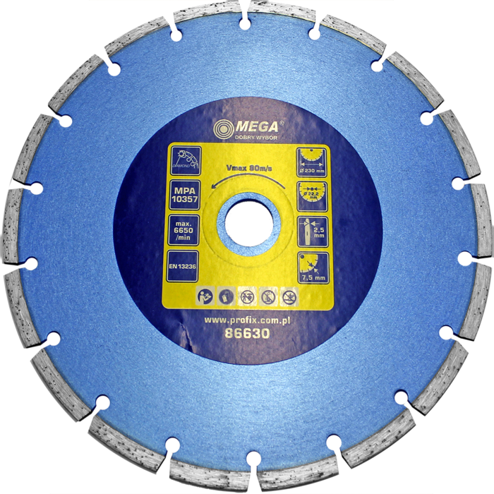 MEGA Dimanta disks BSG 230x22mm betonam
