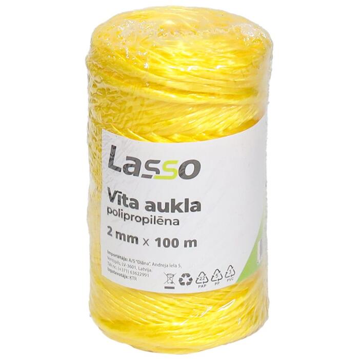 Lasso Aukla 2mm 100m poliprop. vīta