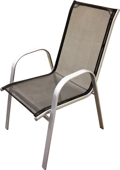 BESK Krēsls metāla melna krāsa 54X70X95cm (4750959046203)