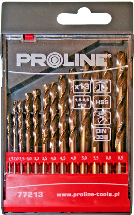 PROLINE Urbju komplekts metalam HSS-G 1.5-6.5mm 13gb Proline (5903755772138)