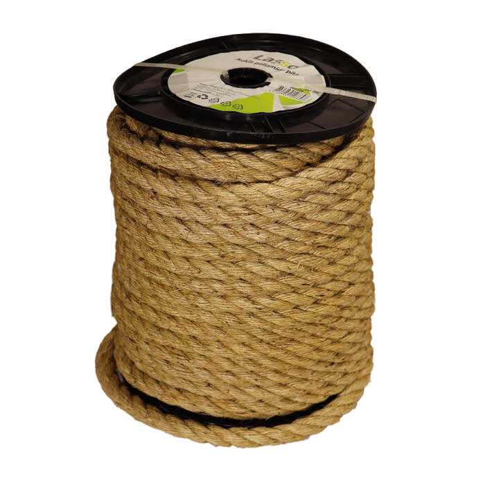 Lasso Aukla 18mmx50m džutas brūna 1m (50) (4750959128848)