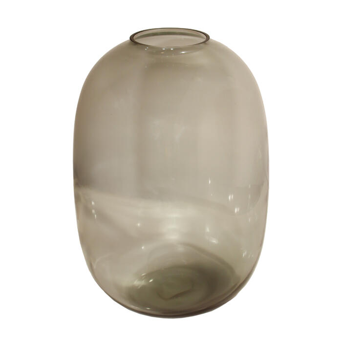 BESK Vāze stikla 30cm, dūmakaini brūna (4750959135747)