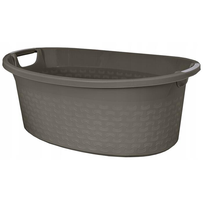 Branq Bļoda ovāla Cotton 40L, tumši pelēka (5901098144025)