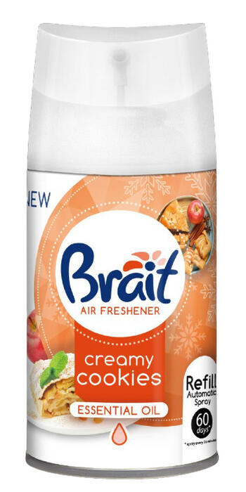 Brait Gaisa atsvaidzinātājs dozatoram 250ml Brait Creamy Cookies (5908241795318)