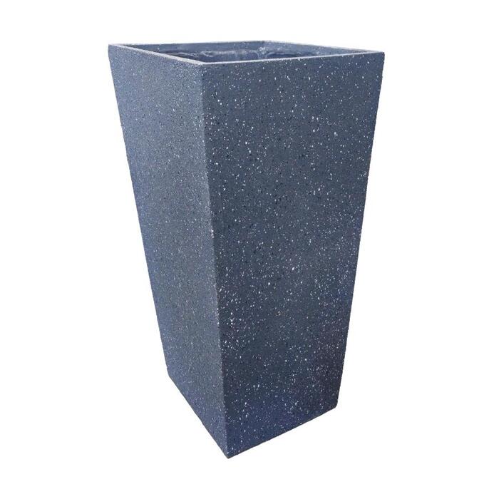 BESK Puķu pods stiklšķiedras 40x40x80cm, tumši pelēks (4750959149461)