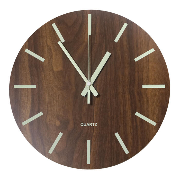 BESK Pulkstenis sienas luminiscējošs 30cm, MDF