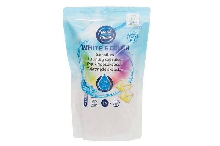 Veļas mazgāšanas kapsulas NordClean Sensitive 16gb