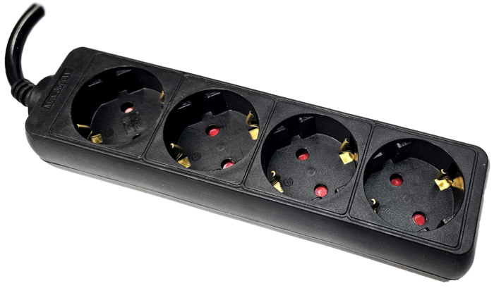 BESK Pagarinātājs 4-vietīgs 5m a/z pievadvads 3Gx1.5mm (4750959037171)